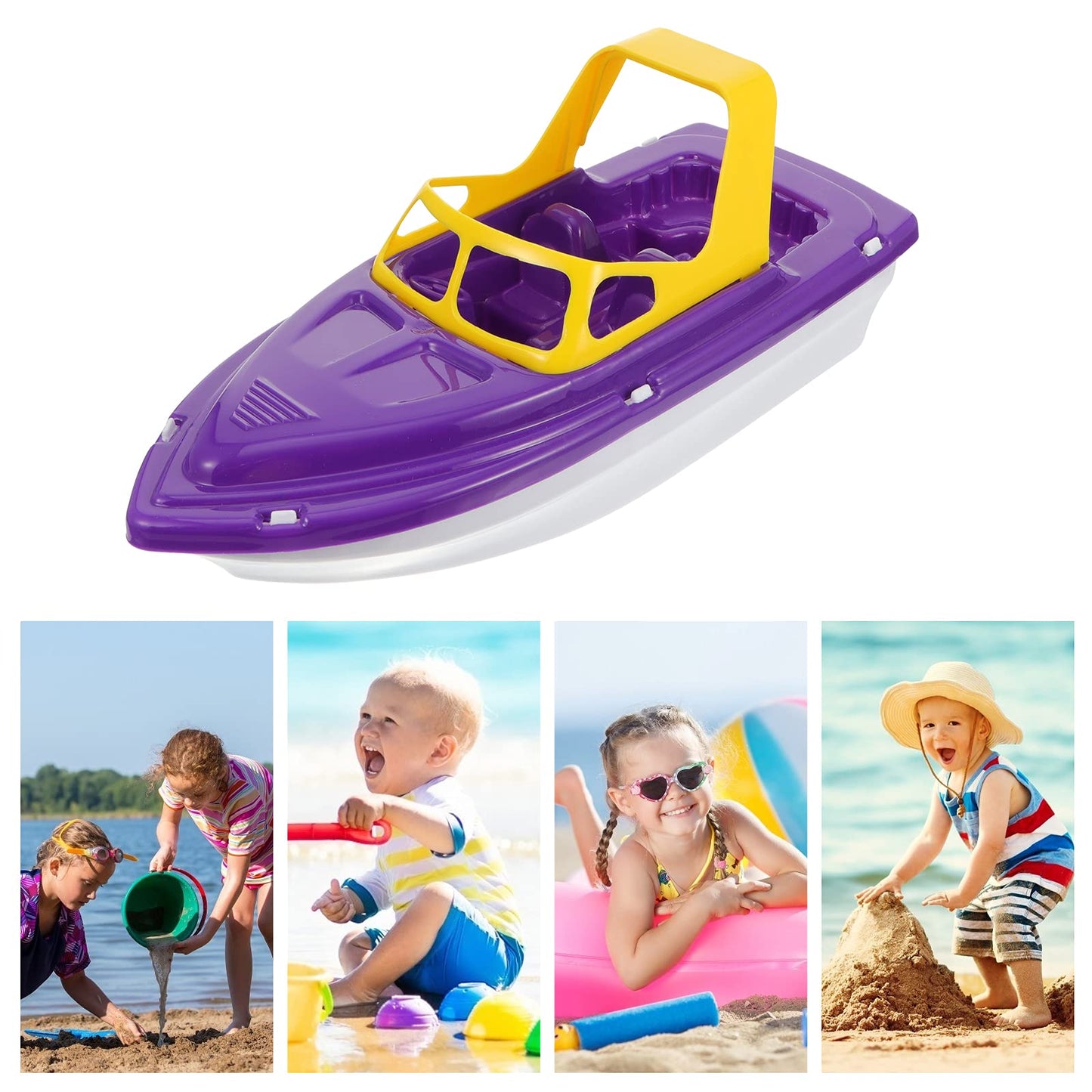 TOYANDONA 1pc for Fishing Plastic Bathtub Girls Bath Playthings Funny Toy, Playing Pool Summer Birthday Toddler Speedboat Beach