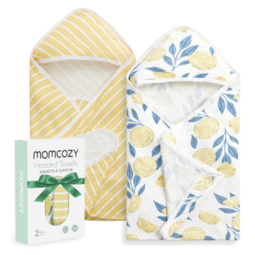 Momcozy Baby Hooded Towel, 2 Pack Baby Towel Set, Super Soft Bath Towel With Original Design, Shower Gifts For Infant, Toddler (