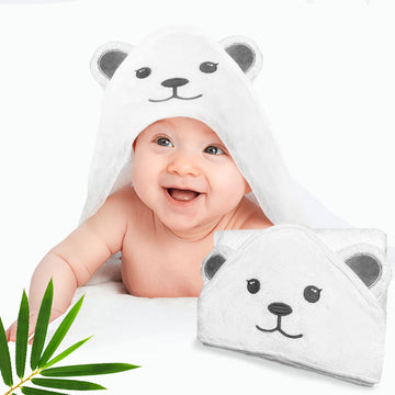 Snug Bug Gear Rayon Made From Organic Bamboo Baby Bath Towel -Soft & Plush Large Hooded Towels For Baby & Toddler -Ultra Absorbe