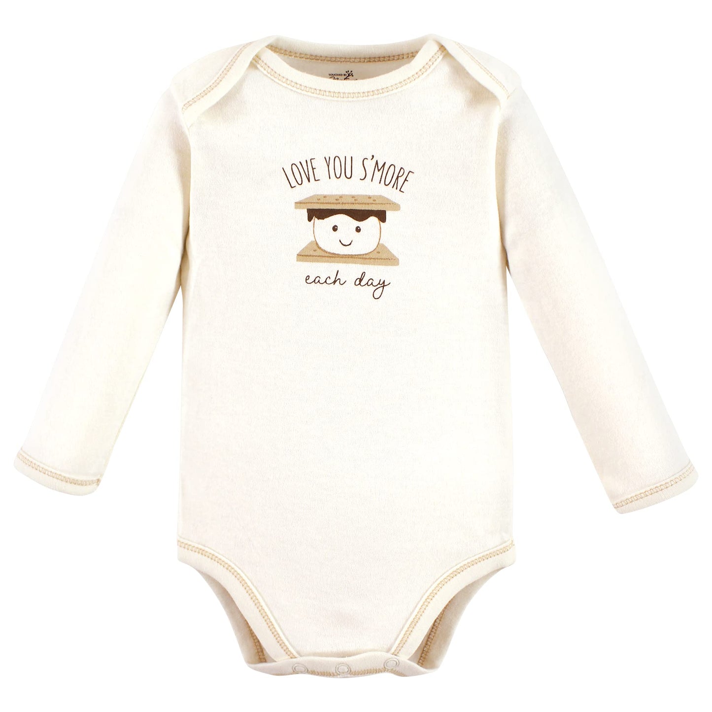 Touched By Nature Unisex Baby Organic Cotton Long-Sleeve Bodysuits, Fall Food, 12-18 Months