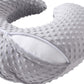 Queness Nursing Pillow Cover Breastfeeding Pillow Cases Plush Dot Slipcover (Gray)
