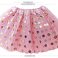 Dress Up Tutu For Girls Pink & Purple Polka Dot Tutus Set Glitter 2 Tulle Skirt Halloween Easter, Spring, Birthday Gift, Dressup