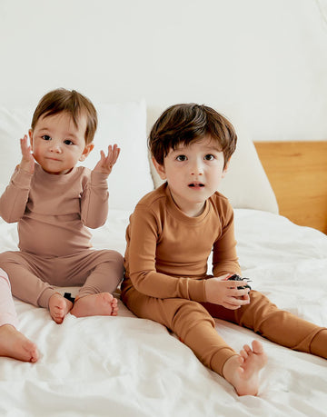 Vaenait Baby Kids Toddler Cotton Sleepwear Pajama Pjs 2Pcs Set Basic Brown L