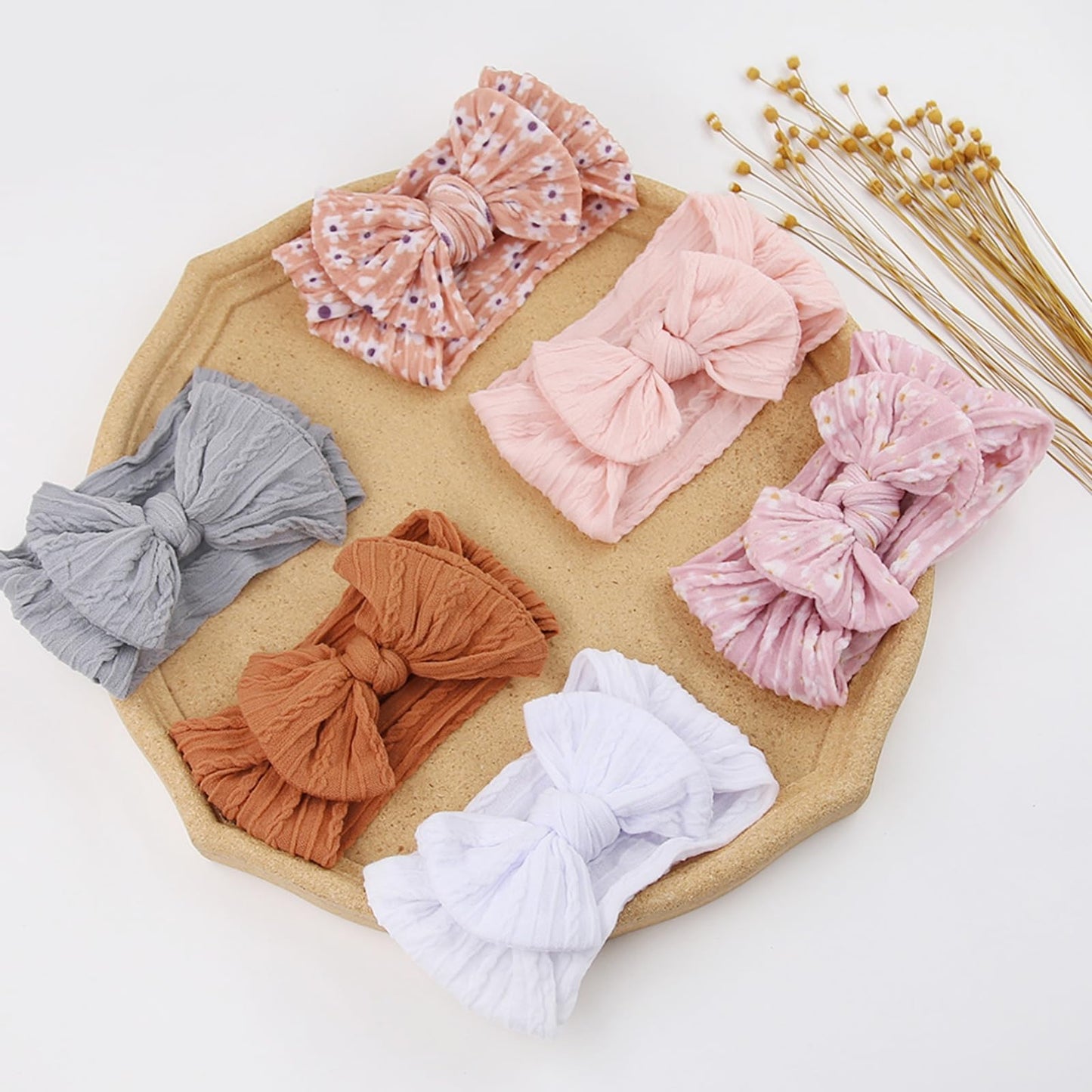 Kidocheese Baby Girls Headbands With Bows Elastics Nylon Hair Bows Hairbands Hair Accessories For Newborn Infant Toddlers Kids