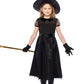 Yolsun Girls' Witch Costume, Halloween Children Classic Witchy Dress Up (3.-5Y(Suggested Height:38'-46' ), Black)