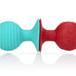 Nuby Silly Rattle Ball Interactive Suction Toys, Red/Aqua, 2 Count