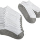 Jefferies Socks, Llc Unisex-Baby Newborn 6 Pack Seamless Sport Half Cushion Low Cut Socks, White/Grey, 1-3 Months