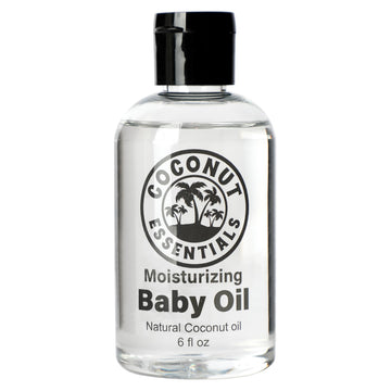 Coconut Essentials BABY OIL - Liquid Coconut oil (MCT) - No Mineral oil - Unscented Moisturizer - Infant & Newborn - Massage, Sc