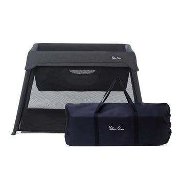 Silver Cross Sleep & Go 3 in 1 Travel Crib - Converts Newborn Bassinet, Crib to Playard - Portable, Lightweight, Easy to Pack wi