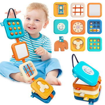 weirtoya Baby Busy Board for 1 Year Old, Montessori Toys for 1 Year Old Toddler Toys Travel Activities Busy Cube Gifts for Baby