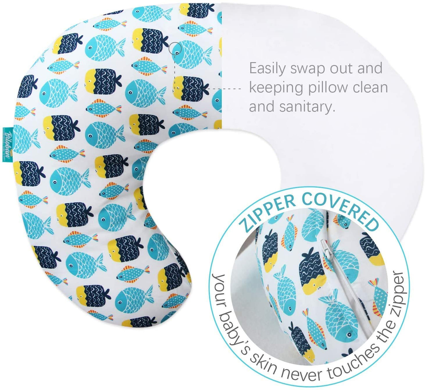 Nursing Pillow Cover 2 Pack For Breastfeeding Pillow, Ultra Soft And Cozy Nursing Pillow Slipcovers, Snug Fits Boppy Pillow, Gre