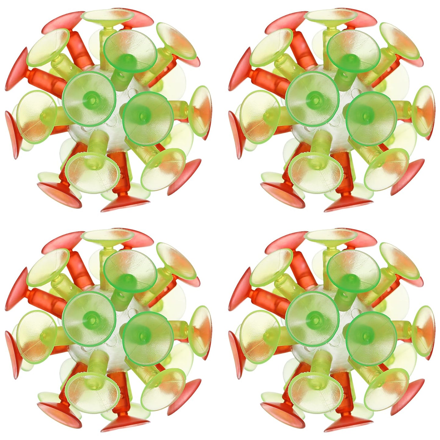 TOYMYTOY 4PCS Kids Multicolored Suction Cup Ball Flash Luminescence Plaything Party Toy for Children