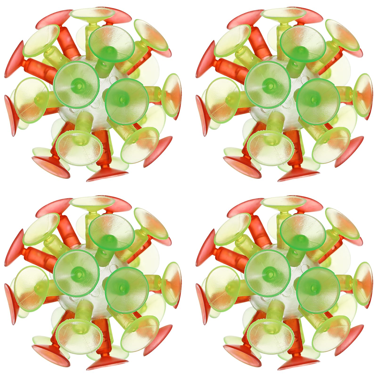 TOYMYTOY 4PCS Kids Multicolored Suction Cup Ball Flash Luminescence Plaything Party Toy for Children