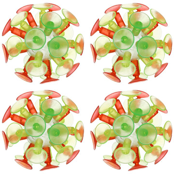 TOYMYTOY 4PCS Kids Multicolored Suction Cup Ball Flash Luminescence Plaything Party Toy for Children