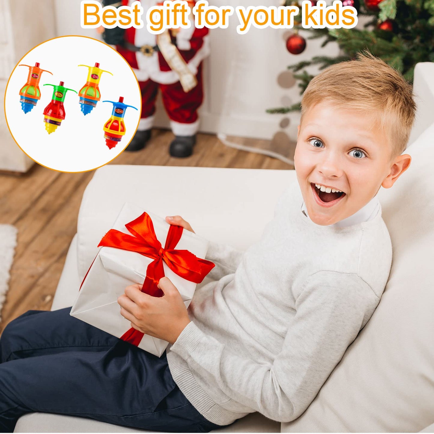 20Pcs Starhig Light Up Spinning Tops For Kids, Led Light Up Flashing Spinning Tops,Gyroscope Novelty Bulk Toys Party Favors