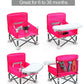 Pandaear Portable Travel Booster Seat With Tray| Folding Baby Seat Booster High Chair For Dining Table| Compact Camping Chair Fo