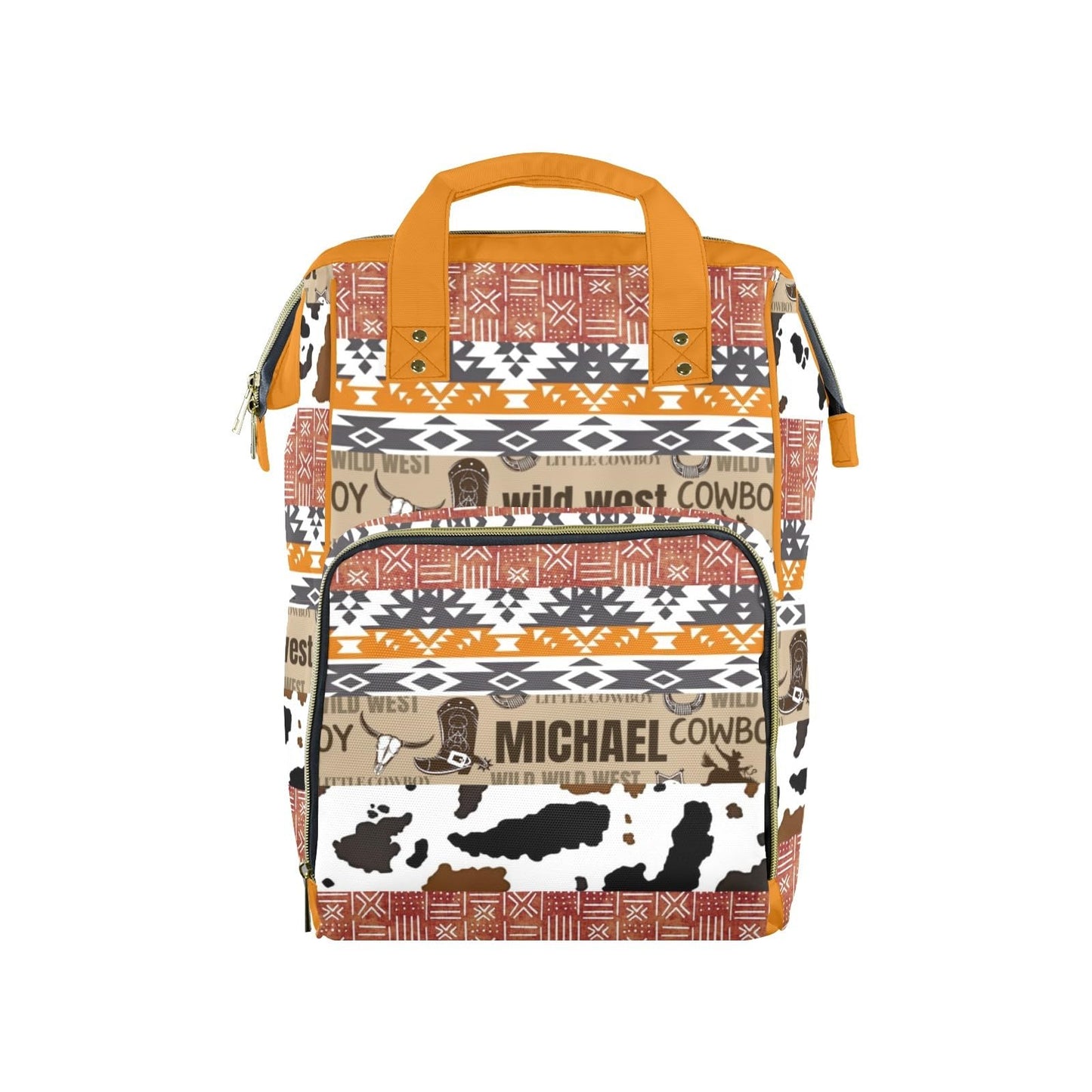 Noverbibi Custom Diaper Bag - Personalized Cowboy Baby Bag with Name, Mommy Daypack, Tote Gift