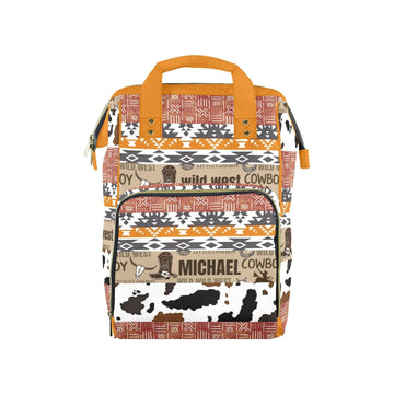 Noverbibi Custom Diaper Bag - Personalized Cowboy Baby Bag with Name, Mommy Daypack, Tote Gift