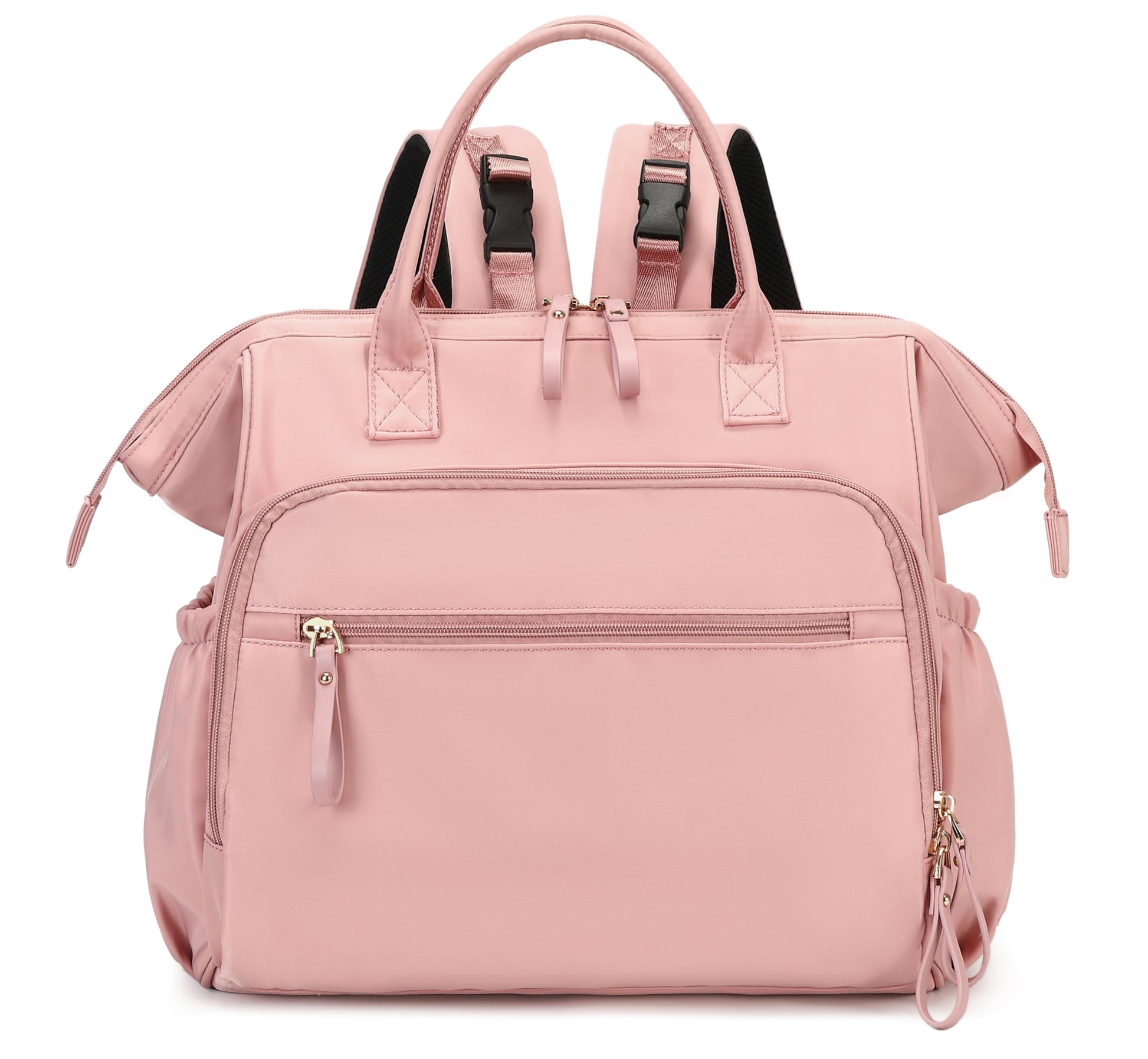 LORADI Large Diaper Bag Tote, 14 Pockets Stylish Baby Bag with Stroller Clips and 3 Insulated Pockets, Baby Shower Essentials(Pi