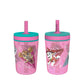 Zak Designs Kelso 15 oz Tumbler Set (Paw Patrol Skye & Everest) Leak-Proof Screw-On Lid with Straw Made of Durable Plastic and S