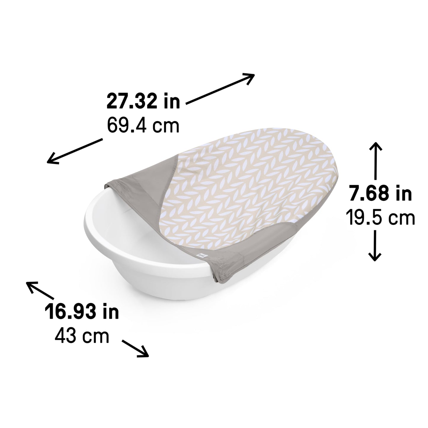 Ingenuity Sylvi Full Comfort 3-in-1 Grow with Me Baby Tub, Newborn to Toddler Baby Bath Tub, Supportive Sling, Includes Sylvie W