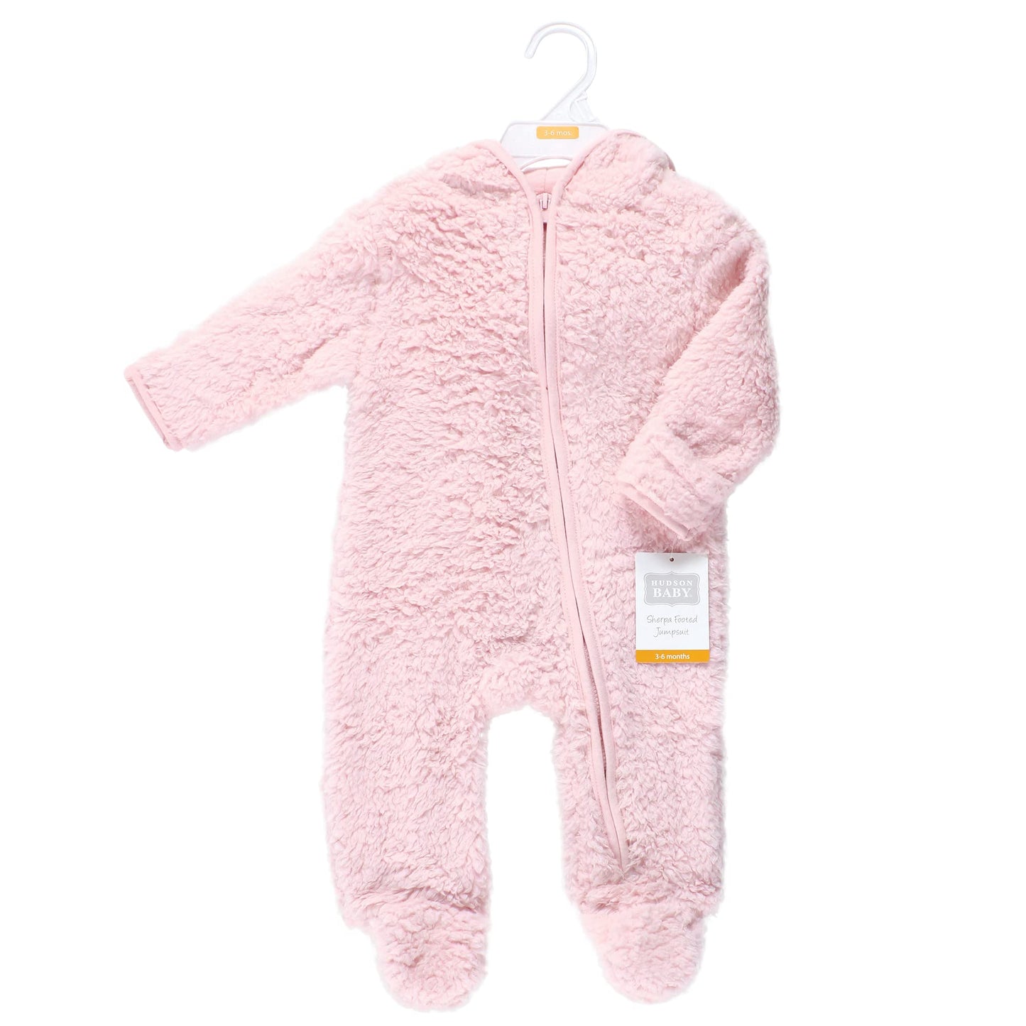 Hudson Baby Unisex Baby Fleece Sleep And Play, Lt Pink, 3-6 Months