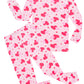 Family Feeling Baby Girls Pajamas Valentines Day Long Sleeve Love Cotton Pyjamas Pink Toddler Kid Pjs Size 12-18 Monthes