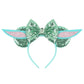 Bianbaistar Yodaears Headband Mouse Ears Headband For Women Velvet Hair Bow Headwear For Girls&Boys - Sparkle Sequins Mouse Hair