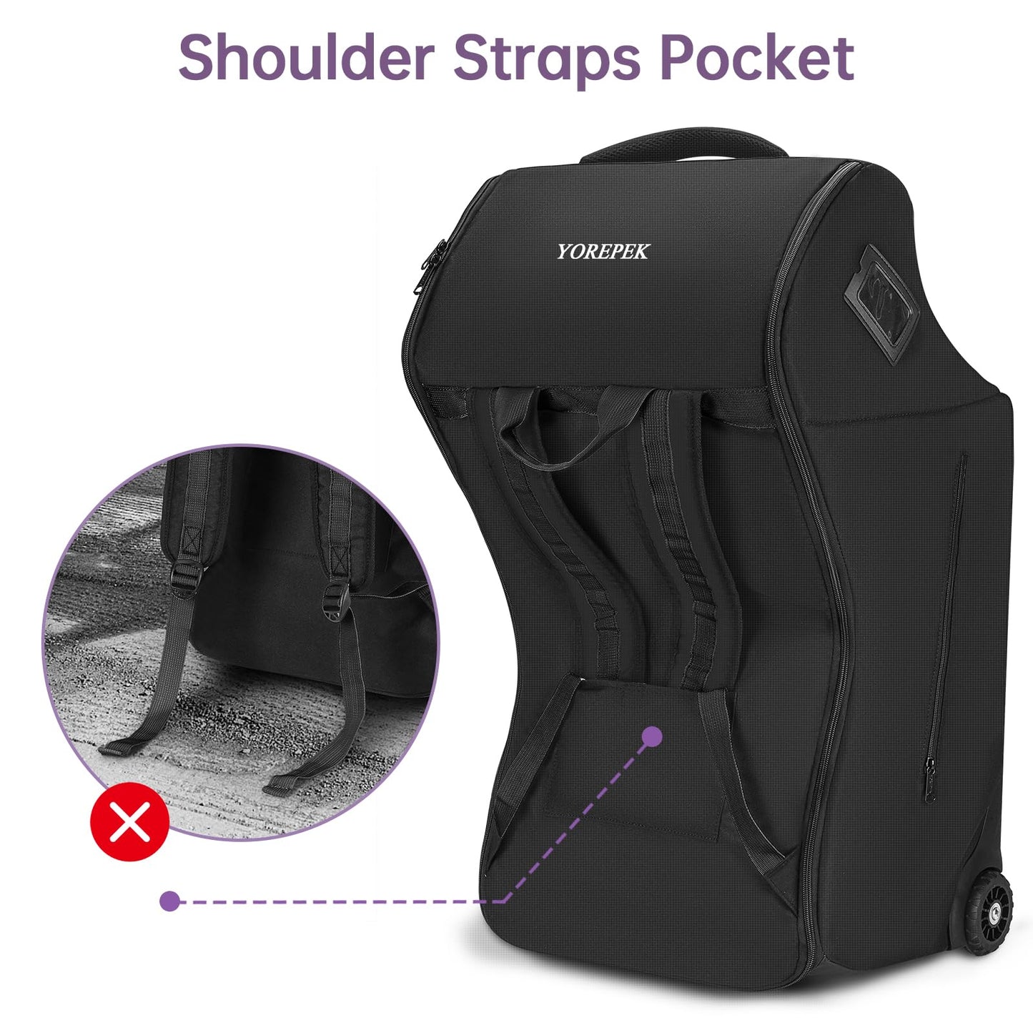 Yorepek Carseat Bags For Air Travel With Wheels Fit For Doona Car Seat Without Base, Fit For Nuna Pipa Car Seat And Base, Infant