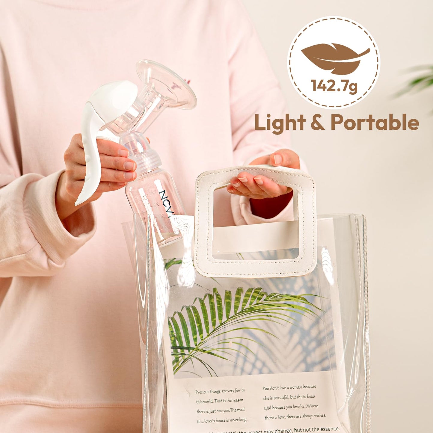 Ncvi Manual Breast Pump For Breastfeeding Small Nipple, 20Mm Silicone Soft Flange Single Hand Held Pump Breast Milk 4Oz, Bpa-Fre