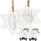 Baby Hand And Footprint Kit - Baby First Christmas Ornament, Personalized Baby Footprint Kit, Clay Baby Handprint Ornament Kit,
