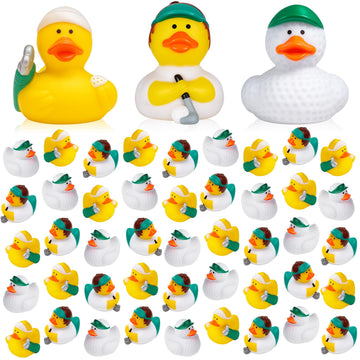 Deekin Rubber Ducks 2 Inch Bulk Sport Party Favors for Team Events Decorations Birthday Party Supplies Club Player Gift(24 Pcs,G