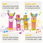 PADONISE Wrist Rattles Baby Socks Baby Toys Set Soft Sensory Toys for Babies Cartoon Animal Rattles Sock Early Development Toy B
