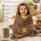 CHILDCHIC Newborn Baby Blanket, 400 GSM Super Soft Bathrobe Wrapper and Hooded Bath Towel for Baby Boys and Girls