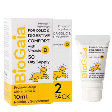 Biogaia Baby Probiotic Drops - Colic & Gas Relief + Vitamin D, 50-Day Supply, Safe For Newborns, Reduces Crying, Fussing, Colic,