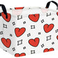 BOOHIT Valentines Day Basket for Kids Heart Shaped Empty Storage Bins for Gifts with Handles Room Decor (Diamond Red Love)