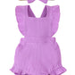 Fullfamous Infant Baby Girl Clothes Outfits Romper Spring Summer Clothing Onesie Bodysuit Jumpsuit Ropa De Bebe Nia Purple 0-3 M