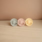 Frigg Moon Natural Rubber Baby Pacifier | Made In Denmark | Bpa-Free (Blush/Cream, 0-6 Months) 2-Pack