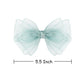5.5-Inch Organza Double Hair Bows Alligator Clips Hair Accessories For Girls Toddler Kids Children Teens -Green