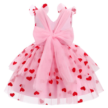 Imekis Toddler Valentines Day Outfit Girl: Valentines Day Dress Baby Infant Fairy Dress For Girls Kids Cupid Photoshoot Tulle He