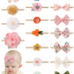 Doboi 18Pcs Baby Girl Headbands With Bows Baby Flower Hair Bows Nylon Hairbands Handmade Hair Accessories For Newborn Infant Tod