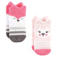 Hudson Baby Unisex Baby Cotton Rich Newborn And Terry Socks, Pink Animals, 0-6 Months