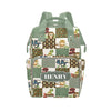 Noverbibi Cute Animals Personalized Diaper Bag with Custom Name - Custom Baby Tote Backpack for Mom, Unique Gift for New Parents