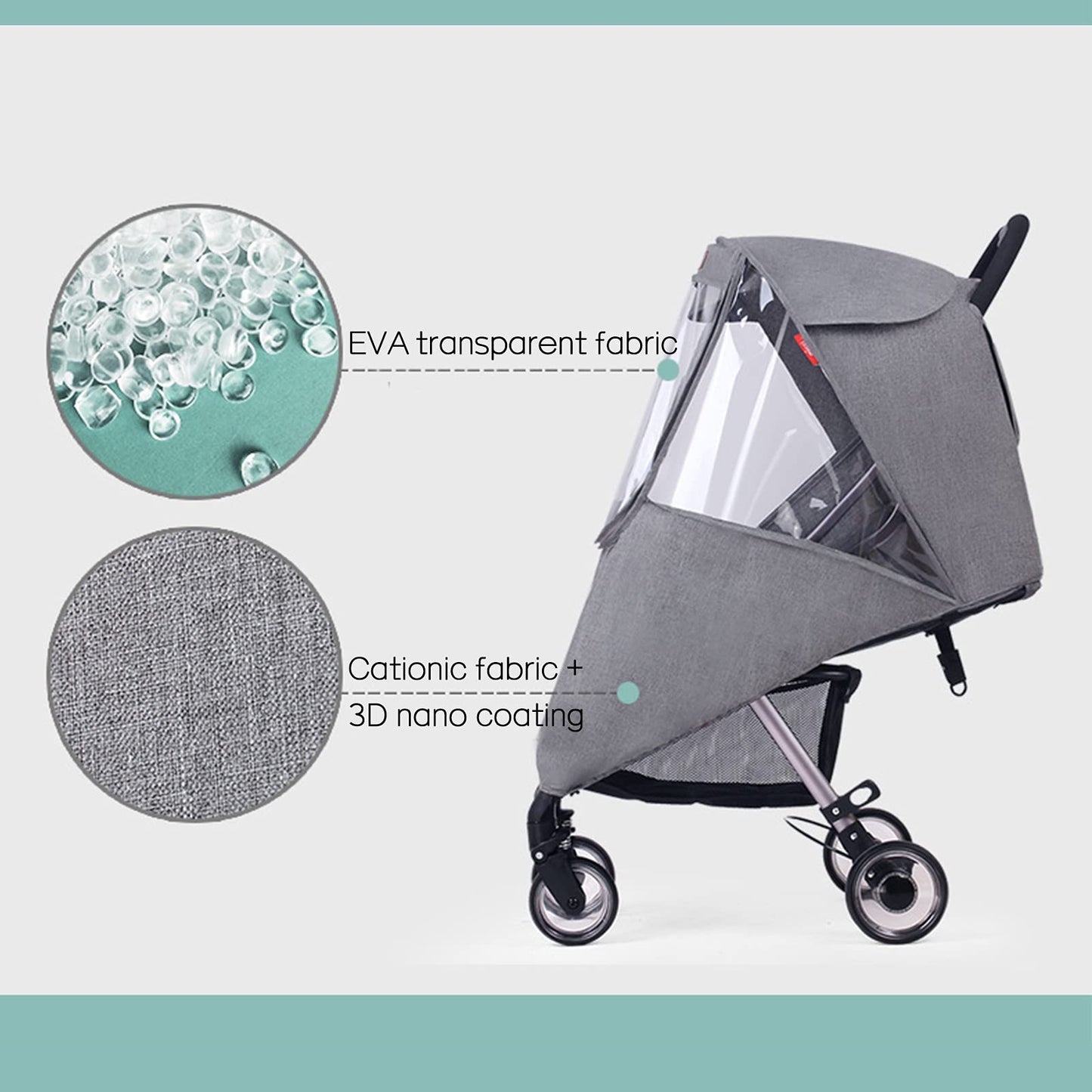 Baby Stroller Cold Weather Shield Winter Universal Windproof Stroller Rain Cover Protection Travel Strollers Cover Raincoat Push