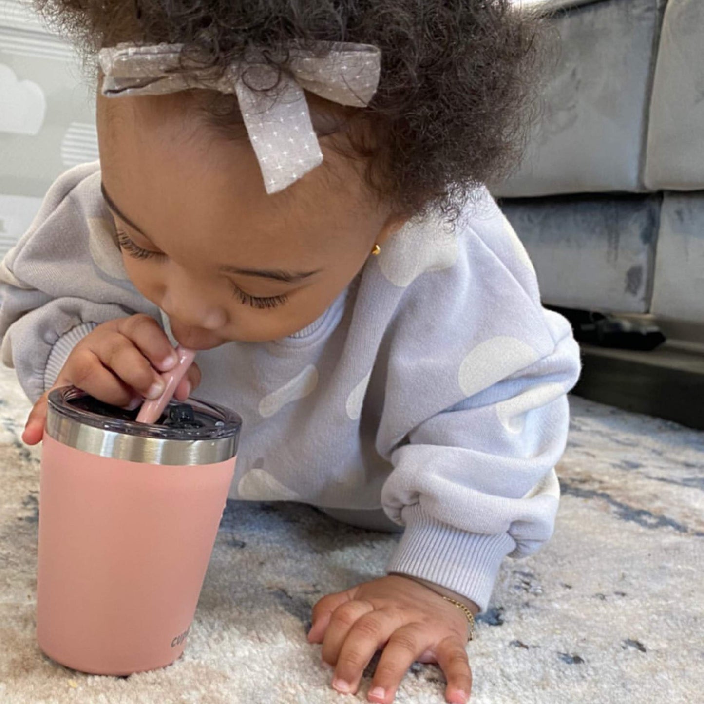 Cupkin Toddler Straw Cup, The Original 8 Oz Stackable Stainless Steel Toddler Cups, Set Of 2 Powder Coated Insulated Kids Straw