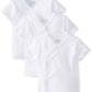 Little Me Unisex-Baby Newborn Snap Side Tee Shirt 3 Pack, White, Small