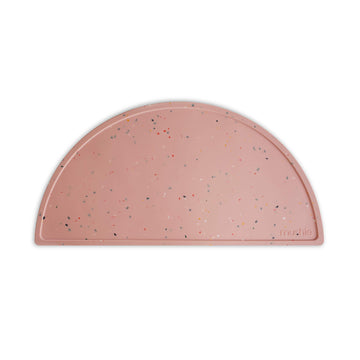 Mushie Silicone Placemat For Kids | Bpa-Free Non-Slip Design (Powder Pink Confetti)