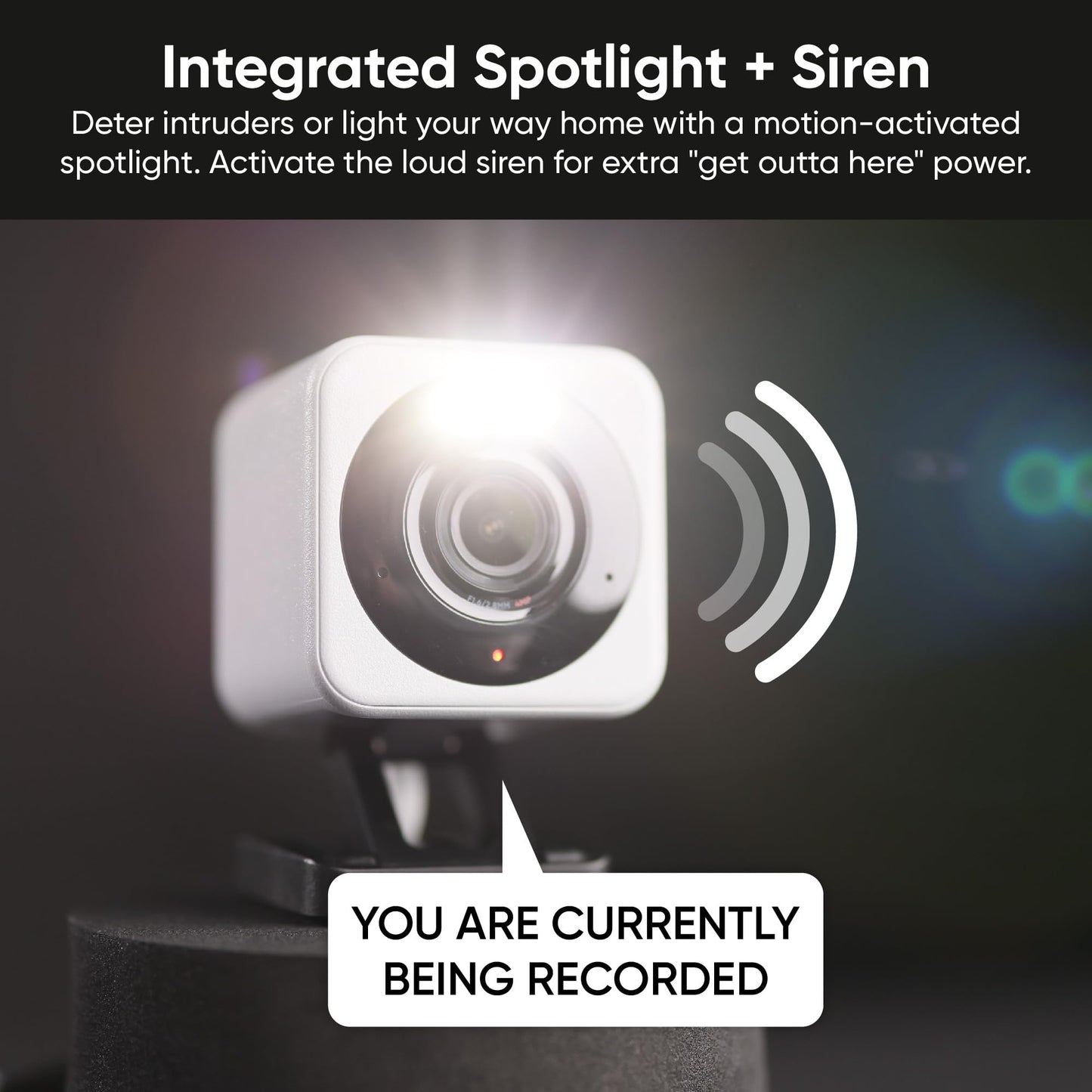 Wyze Cam V4, 2.5K Hd Wifi Smart Home Security Camera, Indoor/Outdoor, Pet/Baby Monitor, Motion Activated Spotlight/Siren, Color