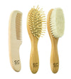 Baby Hair Brush And Baby Comb Set For Newborn, Boy And Girl - Wooden Baby Brush W/Soft Goat Bristles For Cradle Cap - Infant, To
