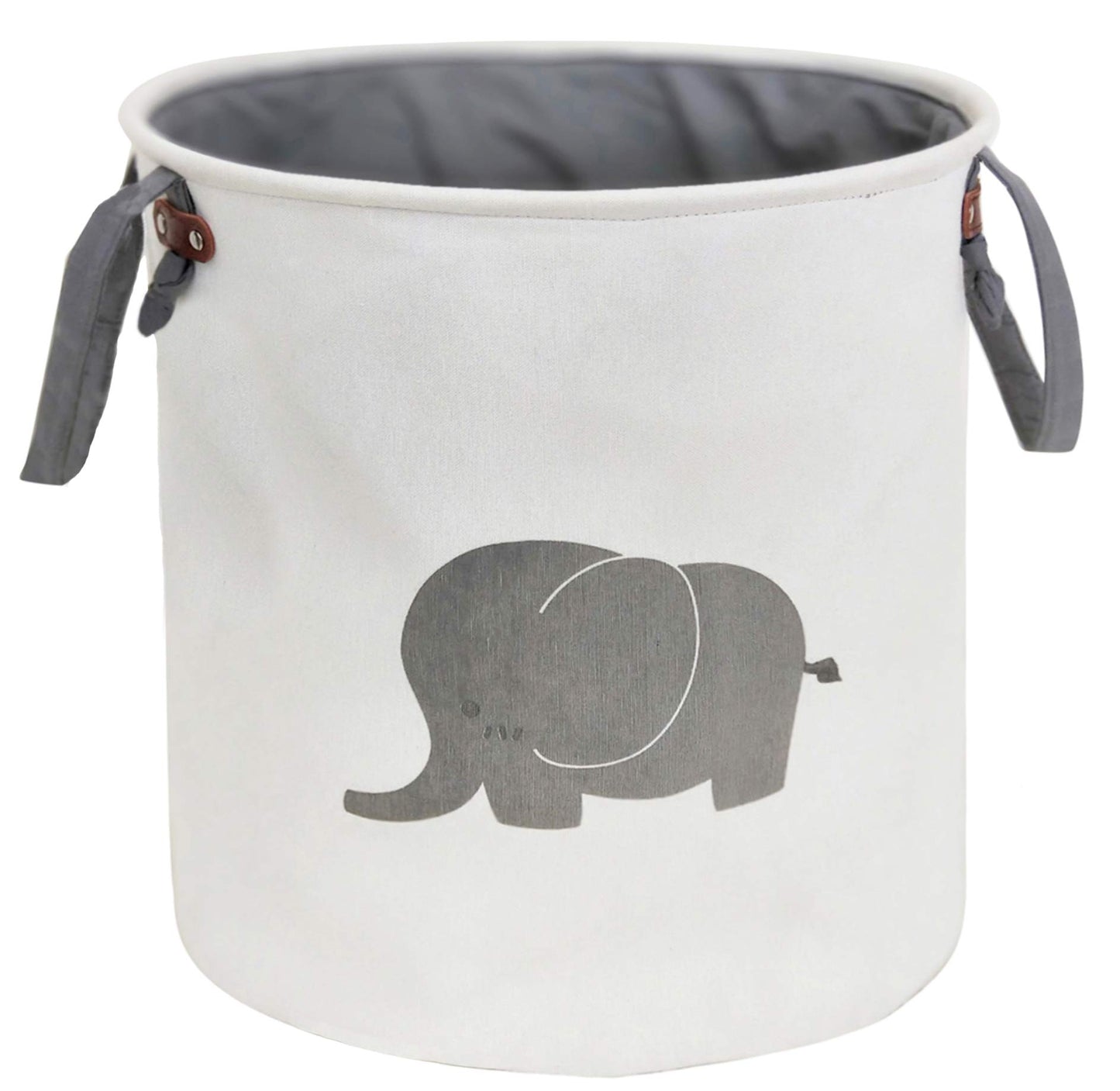 HIYAGON Storage Baskets,Cotton foldable round Home organizer Bin for Baby Nursery,Toys,Laundry,Baby clothing,Gift Baskets(Elepha
